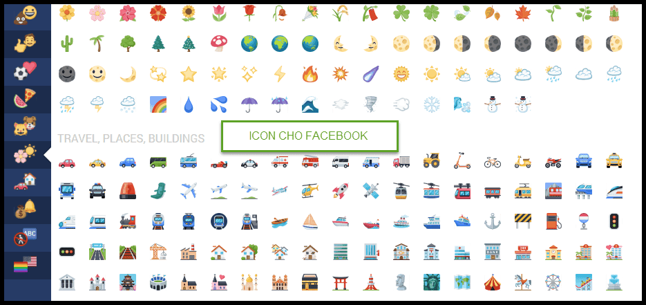 ICON FACEBOOK - Tren 1000 icon Smileys, Emoji cho Facebook