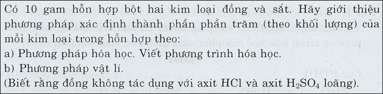 Giai bai 4 Trang 14 SGK Hoa hoc lop 9 – De bai